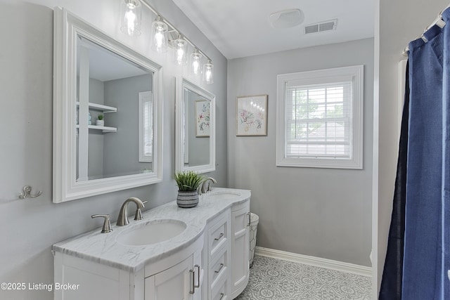 3817 Carriage Hill Dr, Crestwood, KY 40014 - bathroom with double vanity and baseboards