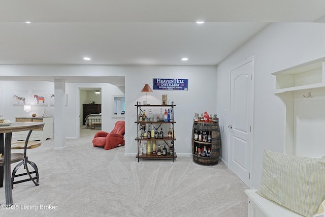 3817 Carriage Hill Dr, Crestwood, KY 40014 - interior space featuring light carpet, recessed lighting, and baseboards