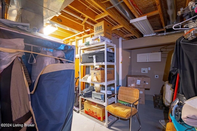 view of storage area
