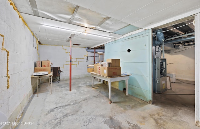 117 Fairview Dr, Waddy, KY 40076 - unfinished basement with concrete block wall