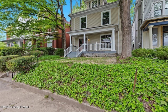 view of front of house featuring covered porch