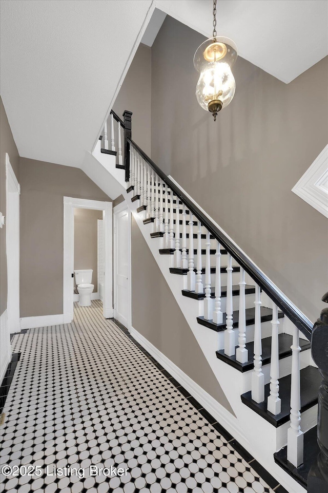 206 E Madison St, La Grange, KY 40031 - staircase featuring baseboards