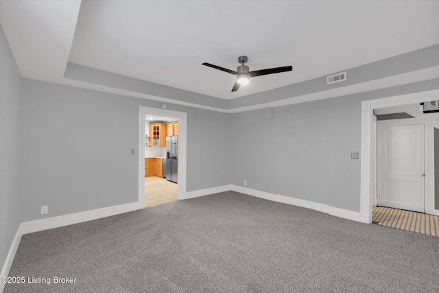206 E Madison St, La Grange, KY 40031 - unfurnished room with light carpet, a ceiling fan, and baseboards