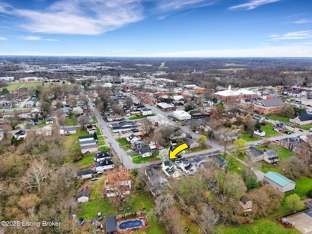 206 E Madison St, La Grange, KY 40031 - aerial overview of property's location featuring nearby suburban area