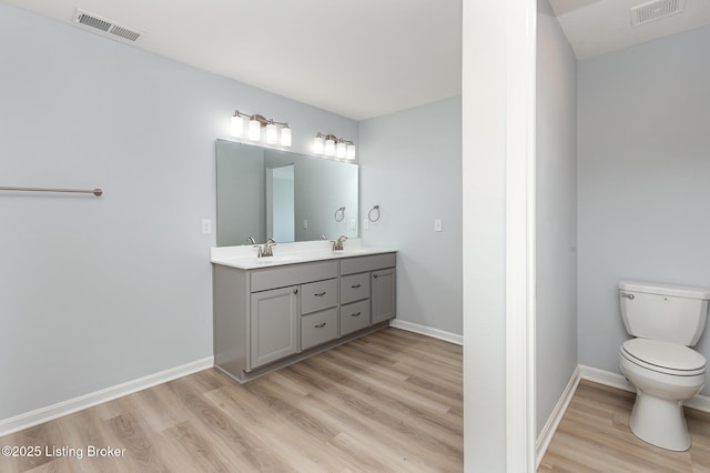 112 Shadow Rock Ct, Shepherdsville, KY 40165 - full bathroom with visible vents, wood finished floors, and a sink