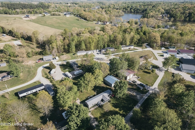 aerial view featuring a view of trees