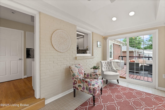 320 Biltmore Rd, Louisville, KY 40207 - living area with baseboards, recessed lighting, and wood finished floors