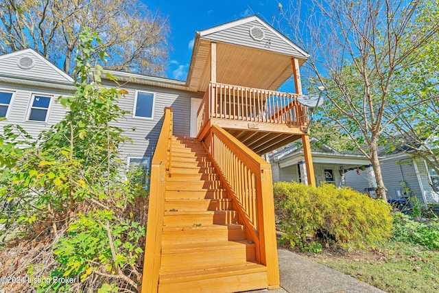 view of stairs
