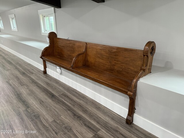 interior details featuring baseboards and wood finished floors