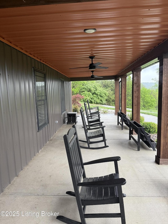 view of patio with covered porch