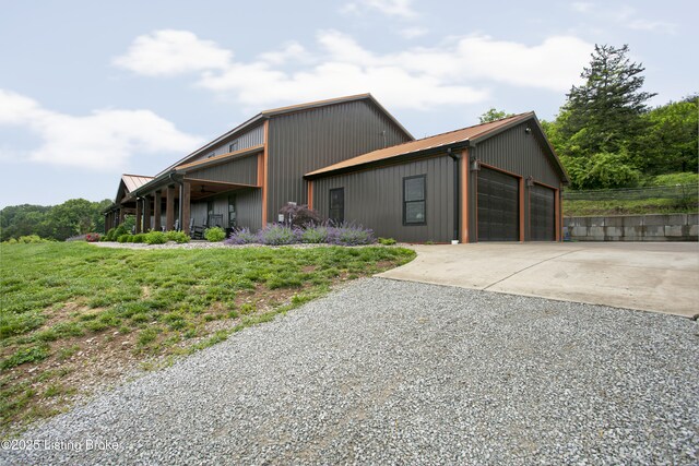 501 Shumate Ln, Bardstown, KY 40004 - view of side of home with metal roof and driveway