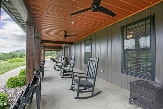 501 Shumate Ln, Bardstown, KY 40004 - view of patio with ceiling fan