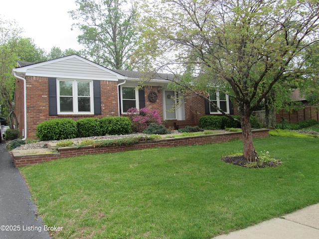 11802 Running Creek Rd, Douglass Hills, KY 40243 - single story home featuring brick siding and a front yard
