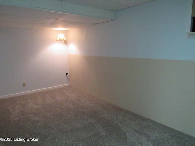 11802 Running Creek Rd, Douglass Hills, KY 40243 - carpeted empty room with a paneled ceiling