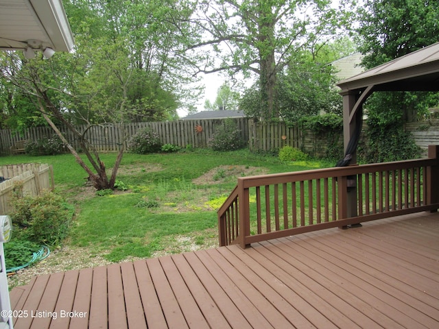 11802 Running Creek Rd, Douglass Hills, KY 40243 - wooden deck featuring a gazebo