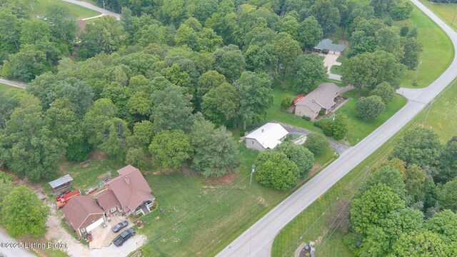4217 Deckard School Rd, Radcliff, KY 40160 - aerial view of property and surrounding area with a forest