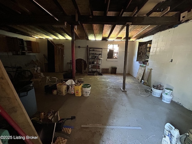 view of basement