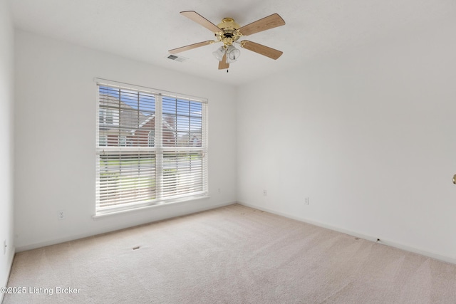 10436 Monticello Forest Cir, Louisville, KY 40299 - carpeted empty room featuring baseboards, a ceiling fan, and visible vents