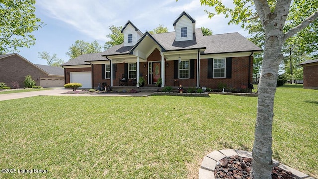 113 Chattanooga Dr, Coxs Creek, KY 40013 - view of front of property with brick siding, a porch, driveway, and an attached garage