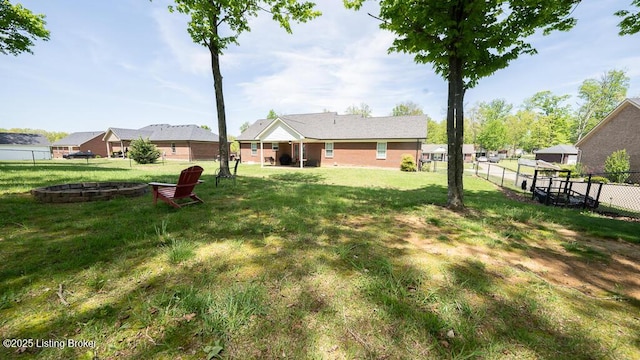 113 Chattanooga Dr, Coxs Creek, KY 40013 - view of yard featuring a fire pit and a fenced backyard