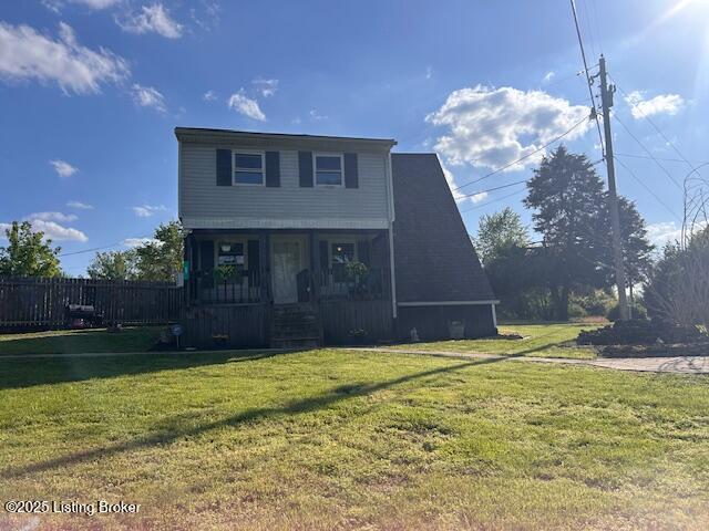 89 Peach St, New Haven, KY 40051 - view of front of property with covered porch and a front yard
