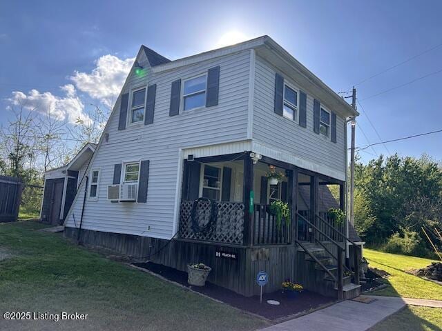 89 Peach St, New Haven, KY 40051 - view of front of property featuring a front yard and covered porch