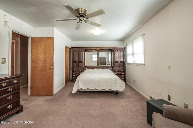 8701 Cottingham Way, Louisville, KY 40258 - bedroom with carpet, a ceiling fan, and baseboards
