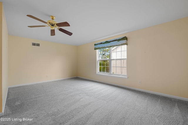 8507 Missionary Ct, Louisville, KY 40291 - carpeted empty room with baseboards, ceiling fan, and visible vents