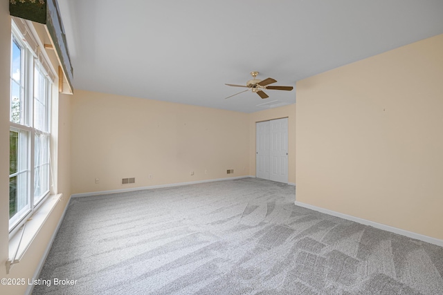 8507 Missionary Ct, Louisville, KY 40291 - carpeted empty room featuring baseboards, a ceiling fan, and visible vents