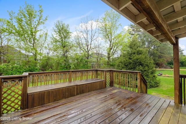 8507 Missionary Ct, Louisville, KY 40291 - wooden terrace featuring a lawn