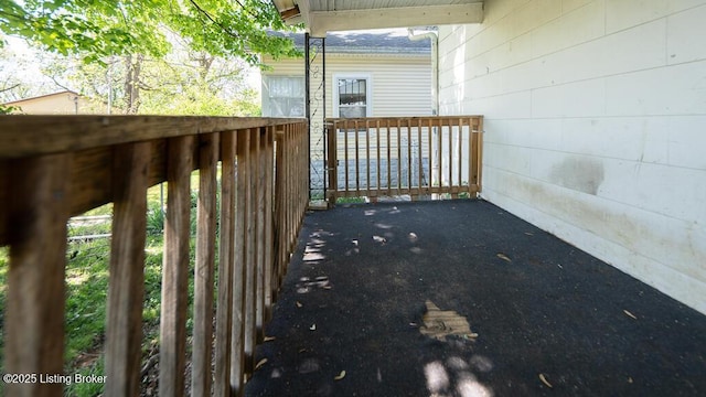deck with covered porch