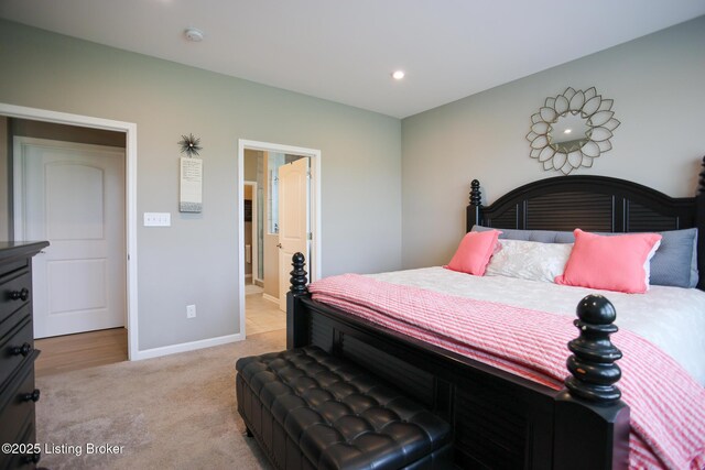 2854 Hamilton Springs Dr, Louisville, KY 40245 - bedroom featuring light colored carpet, baseboards, and recessed lighting