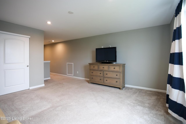 2854 Hamilton Springs Dr, Louisville, KY 40245 - below grade area with light carpet, baseboards, and recessed lighting