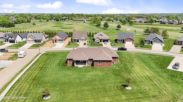 drone / aerial view with a residential view