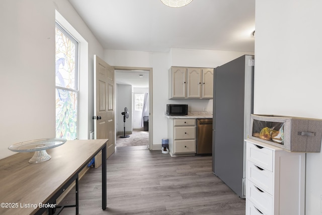 interior space with wood finished floors