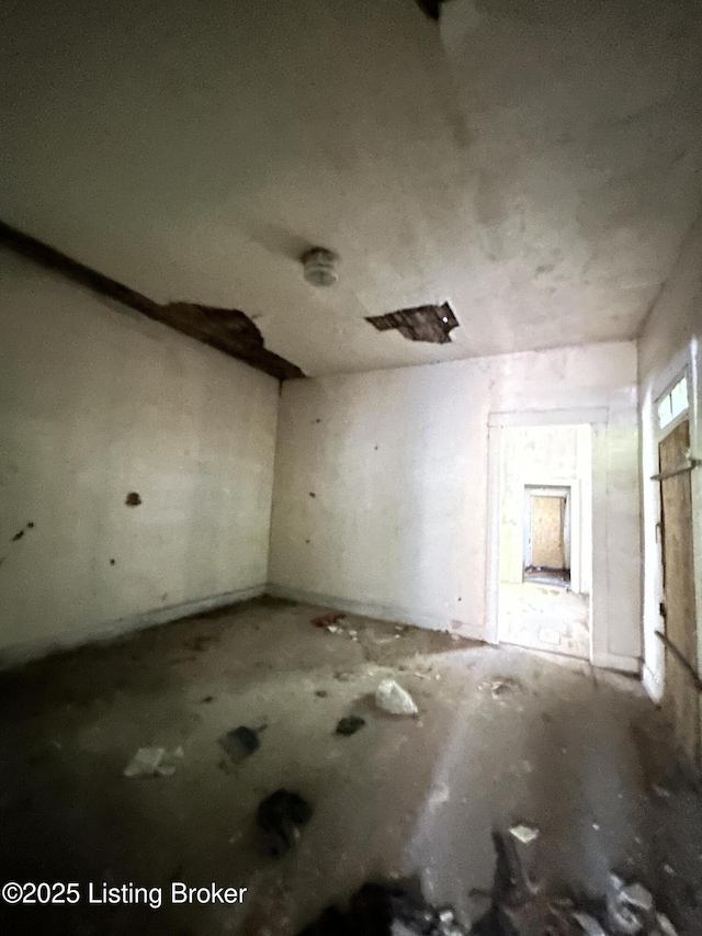 view of spare room