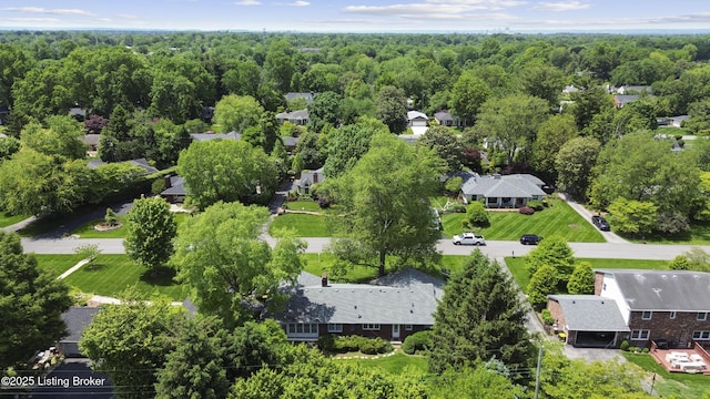 2224 Wynnewood Cir, Louisville, KY 40222 - aerial view of residential area with a heavily wooded area
