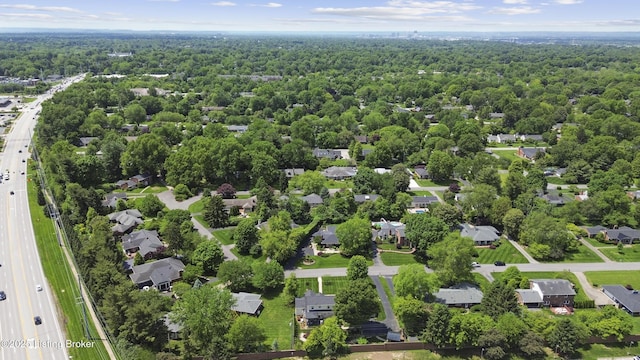 2224 Wynnewood Cir, Louisville, KY 40222 - aerial perspective of suburban area featuring a main thoroughfare