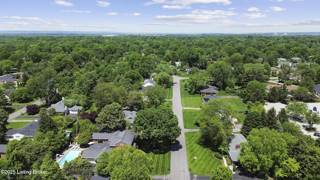 2224 Wynnewood Cir, Louisville, KY 40222 - aerial perspective of suburban area with a forest