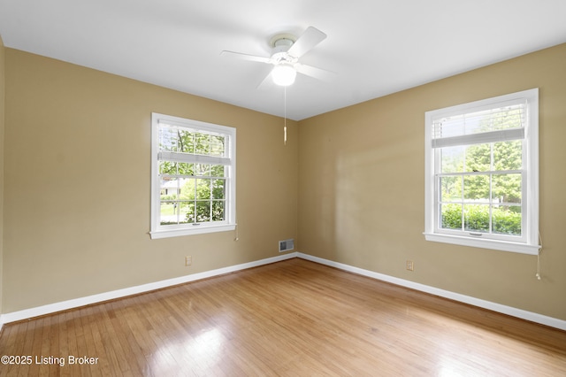 2224 Wynnewood Cir, Louisville, KY 40222 - empty room featuring baseboards, wood finished floors, and ceiling fan