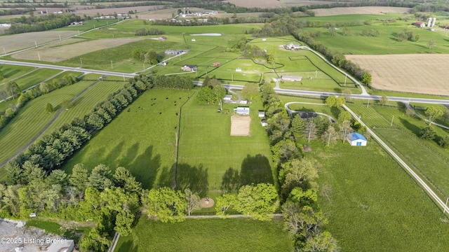 aerial view with a rural view
