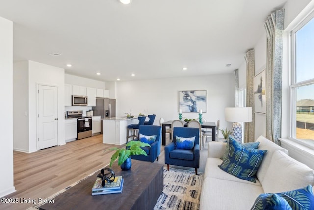 11036 Pheasant Hill Cir, Louisville, KY 40229 - living area with recessed lighting, a wealth of natural light, and light wood-type flooring