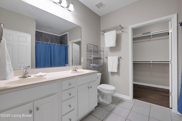 10002 Brownsboro Gardens Cir, Louisville, KY 40241 - full bath featuring visible vents, a sink, tile patterned flooring, and toilet