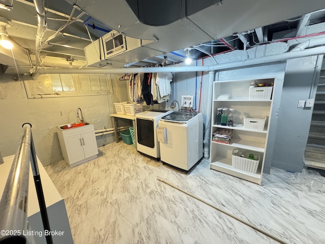 2302 Woodford Pl, Louisville, KY 40205 - unfinished basement featuring washer and dryer