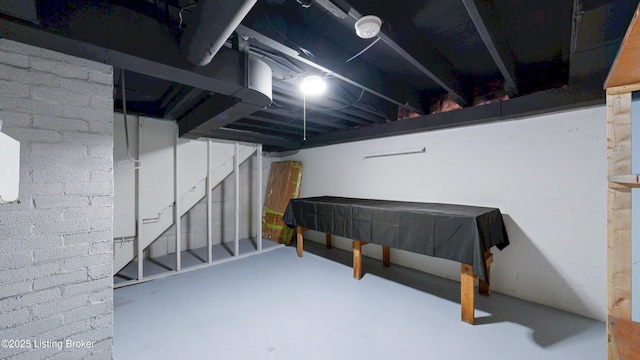 view of basement