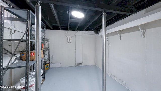 view of below grade area
