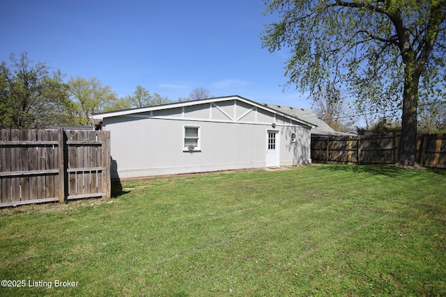 9500 Galene Dr, Louisville, KY 40299 - exterior space with a fenced backyard and a yard