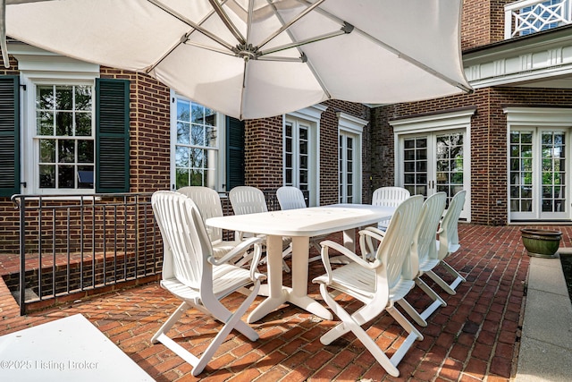 view of patio with outdoor dining space