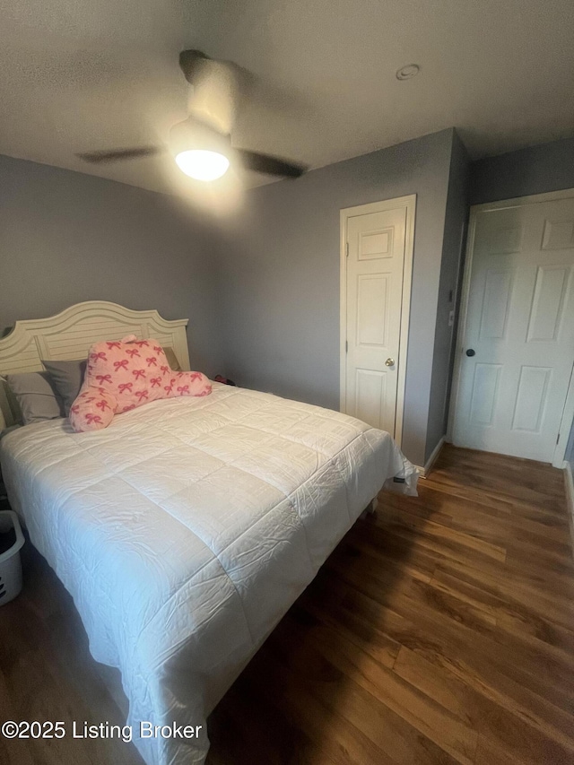 3115 Wynbrooke Cir, Louisville, KY 40241 - bedroom featuring wood finished floors, baseboards, and a ceiling fan