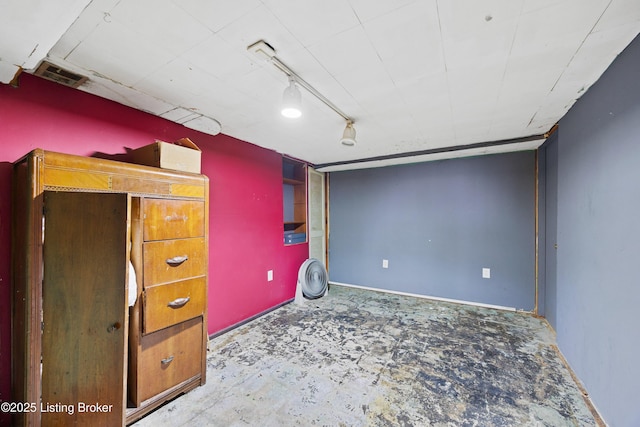 1042 Parkway Dr, Louisville, KY 40217 - unfurnished bedroom with visible vents and concrete floors